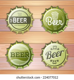 bottle cap Design. Beer labels