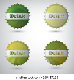 Bottle cap design white background,eps10