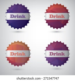 Bottle cap design white background,eps10