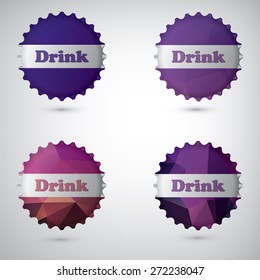 Bottle cap design white background,eps10