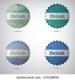 Bottle cap design white background,eps10