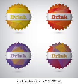 Bottle cap design white background,eps10