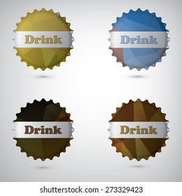 Bottle cap design white background,eps10