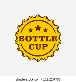 Bottle Cap Emblem Logo Vector