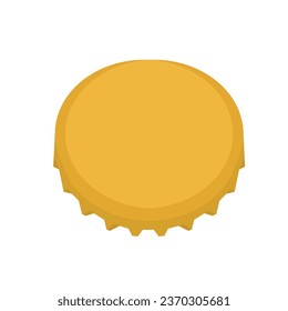 Bottle Cap Flat Illustration. Clean Icon Design Element on Isolated White Background