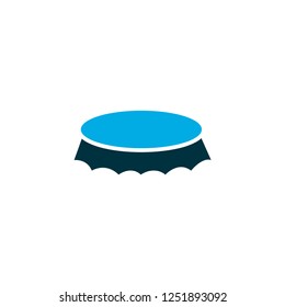Bottle cap icon colored symbol. Premium quality isolated bottle lid element in trendy style.