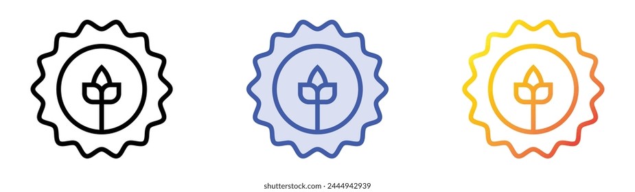 bottle cap icon. Linear, Blue Fill and Gradient Style Design Isolated On White Background