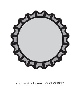 bottle cap icon logo vector design template