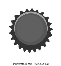Bottle cap icon on a white background. Bottle cap logos are great for soda and juice drinks. Vector