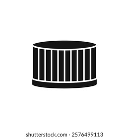Bottle cap icon Simple thin line flat symbol