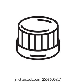 Bottle cap icon Thin line art collection