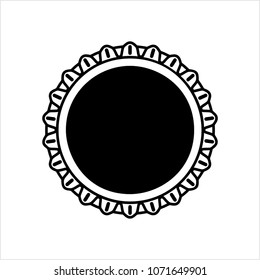 Bottle Cap Icon Vector Art Illustration