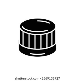 Bottle cap icon Vector flat thin line illustration