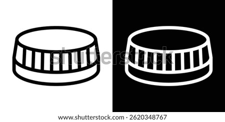 Bottle cap icon vector for web and mobile app. Symbol isolated.