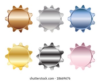 bottle cap illustration different colors