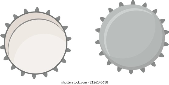Bottle cap, illustration, vector on a white background.