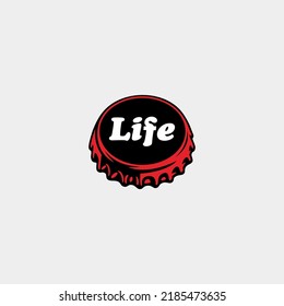 bottle cap logo design for industry suitable for t-shirts