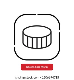 Bottle cap outline vector icon