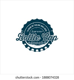 Bottle Cap Soda Water for Bar Cafe Taverns Logo Design Vector Image