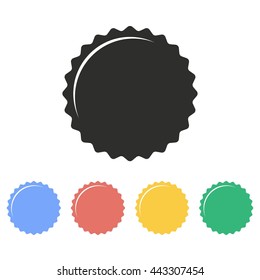 Bottle cap vector icon. Illustration isolated on white background for graphic and web design.