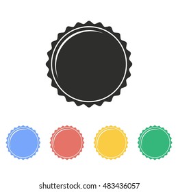 Bottle cap vector icon. Illustration isolated on white background for graphic and web design.