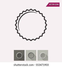 Bottle cap vector icon. Illustration isolated for graphic and web design.