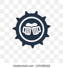 Bottle cap vector icon isolated on transparent background, Bottle cap transparency concept can be used web and mobile