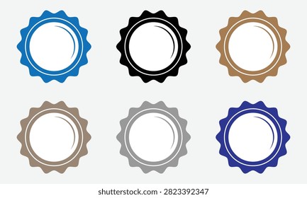 bottle cap vector icon. retro beer bottle cap, great design for any purposes. vector isolated set. 