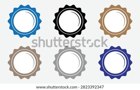 bottle cap vector icon. retro beer bottle cap, great design for any purposes. vector isolated set. 