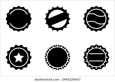 Bottle cap vector icon set. vector illustration on white background
