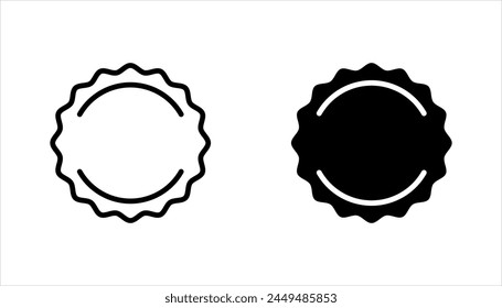 Bottle cap vector icon set. vector illustration on white background