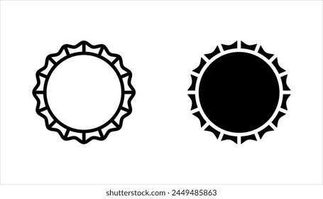 Bottle cap vector icon set. vector illustration on white background