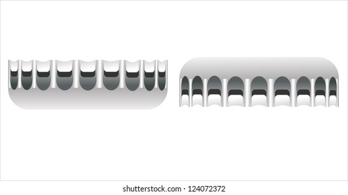 A  bottle caps on a white background