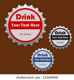 Bottle caps vector