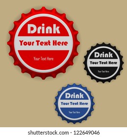 Bottle caps vector