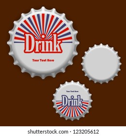 Bottle caps vector