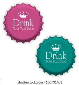 Bottle caps vector