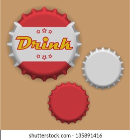 Bottle caps vector