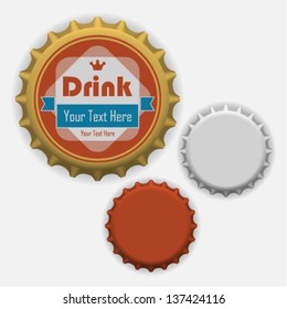 Bottle caps vector