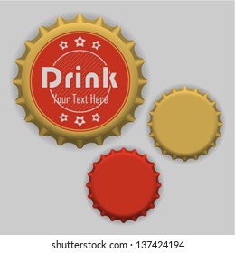 Bottle caps vector