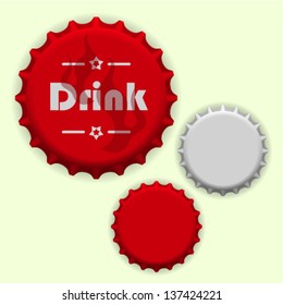 Bottle caps vector