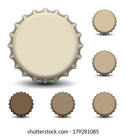 Bottle caps vector