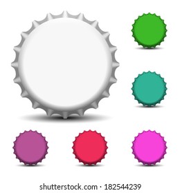 bottle caps vector 