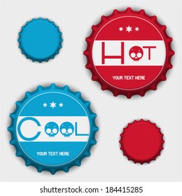 bottle caps vector 