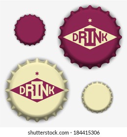bottle caps vector 