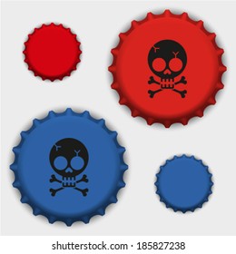 bottle caps vector 