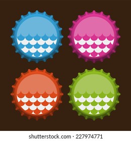 Bottle caps vector 