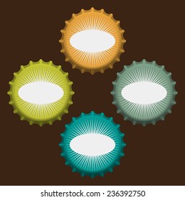 bottle caps vector 