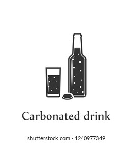 A bottle of Carbonated drink icon. Element of drink icon for mobile concept and web apps. Detailed A bottle of Carbonated drink icon can be used for web and mobile