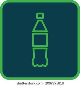 Bottle of carbonated drink, illustration, vector on a white background.